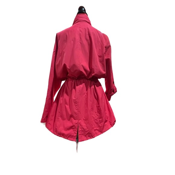 Style & Co Hot Pink Spring Jacket with hood that folds in to zippered collar. XL - Picture 5 of 9